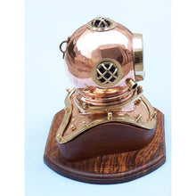 Handcrafted Model Ships Copper Decorative Divers Helmet Clock 12" DH-0820
