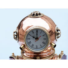 Handcrafted Model Ships Copper Decorative Divers Helmet Clock 12" DH-0820