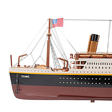 Old Modern RMS Titanic Large with Display Case C012A