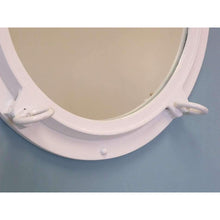 Handcrafted Model Ships Gloss White Decorative Ship Porthole Mirror 24" NT-HX036 - M