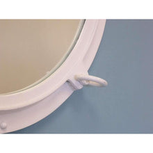 Handcrafted Model Ships Gloss White Decorative Ship Porthole Mirror 24" NT-HX036 - M