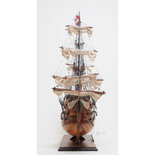 Old Modern HMS Victory Midsize With Display Case T033A