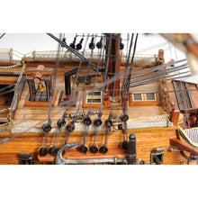 Old Modern HMS Victory Midsize With Display Case T033A