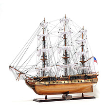 Old Modern USS Constitution Midsize With Display Case T097A