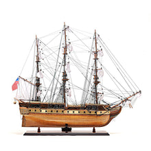 Old Modern USS Constitution Midsize With Display Case T097A