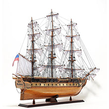 Old Modern USS Constitution Midsize With Display Case T097A