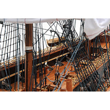 Old Modern USS Constitution Midsize With Display Case T097A