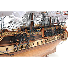 Old Modern USS Constitution Midsize With Display Case T097A