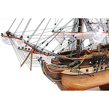Old Modern USS Constitution Midsize With Display Case T097A