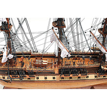 Old Modern USS Constitution Midsize With Display Case T097A