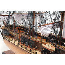 Old Modern USS Constitution Midsize With Display Case T097A