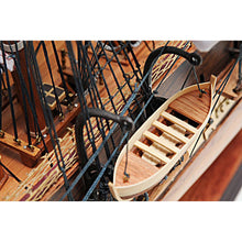 Old Modern USS Constitution Midsize With Display Case T097A