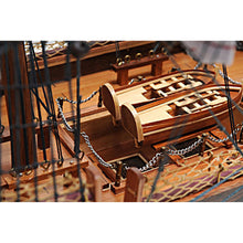 Old Modern USS Constitution Midsize With Display Case T097A