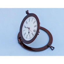 Handcrafted Model Ships Antique Copper Deluxe Class Porthole Clock 12 WC-1445-12-AC