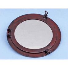 Handcrafted Model Ships Antique Copper Decorative Ship Porthole Mirror 24" MC-1967-24-AC