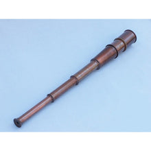 Handcrafted Model Ships Deluxe Class Admiral's Antique Copper Spyglass Telescope 27 with Rosewood Box FT-0215AC