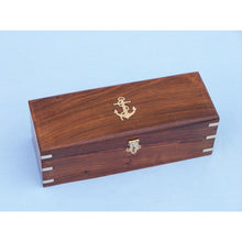 Handcrafted Model Ships Deluxe Class Admiral's Antique Copper Spyglass Telescope 27 with Rosewood Box FT-0215AC