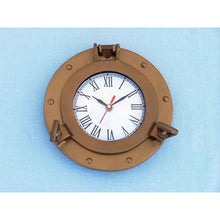 Handcrafted Model Ships Antique Brass Decorative Ship Porthole Clock 12" WC-1445-12-AN