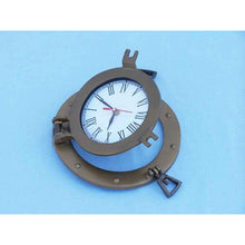 Handcrafted Model Ships Antique Brass Decorative Ship Porthole Clock 12" WC-1445-12-AN