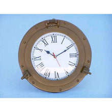 Handcrafted Model Ships Antique Brass Decorative Ship Porthole Clock 12" WC-1445-12-AN