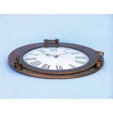 Handcrafted Model Ships Antique Brass Decorative Ship Porthole Clock 17" WC-1448-17-AN