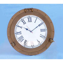Handcrafted Model Ships Antique Brass Decorative Ship Porthole Clock 17" WC-1448-17-AN