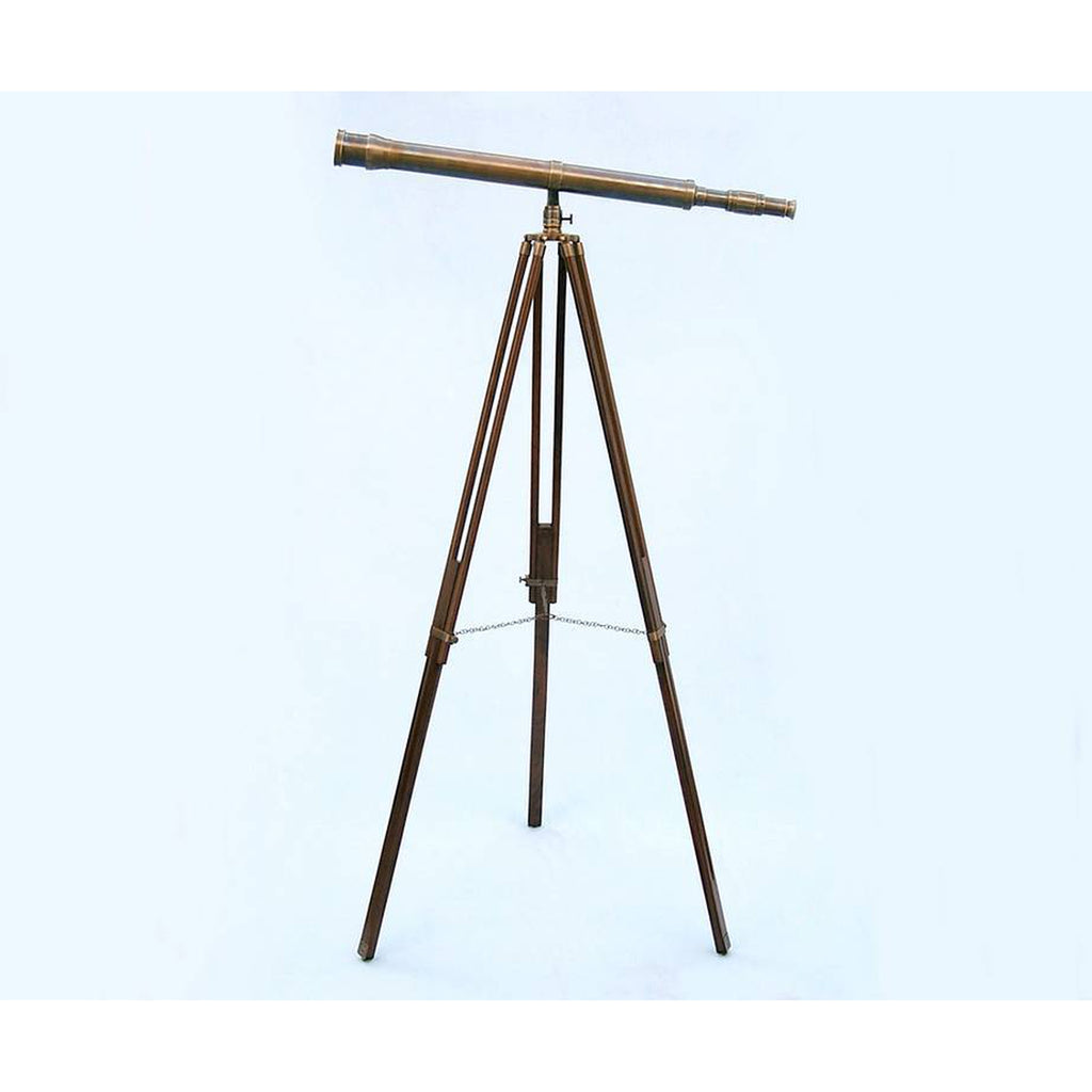 Buy Floor Standing Antique Brass Galileo Telescope 65" Adama Model Ships