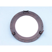 Handcrafted Model Ships Bronze Deluxe Class Decorative Ship Porthole Mirror 17" MC-1966-17-BZ-M