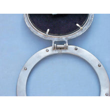 Handcrafted Model Ships Brushed Nickel Deluxe Class Porthole Clock 12  WC-1445-12-BN