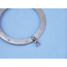 Handcrafted Model Ships Brushed Nickel Deluxe Class Porthole Clock 12  WC-1445-12-BN