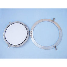 Handcrafted Model Ships Brushed Nickel Deluxe Class Decorative Ship Porthole Window 20" MC-1965-20-BN-W