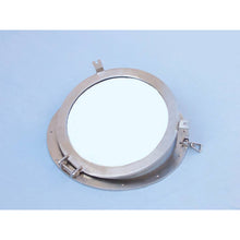 Handcrafted Model Ships Brushed Nickel Deluxe Class Decorative Ship Porthole Mirror 20" MC-1965-20-BN-M