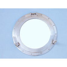 Handcrafted Model Ships Brushed Nickel Deluxe Class Decorative Ship Porthole Window 17 MC-1966-17-BN-W