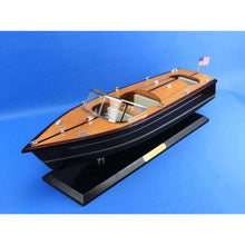 Handcrafted Model Ships Wooden Chris Craft Triple Cockpit Model Speedboat 20" Triple Cockpit-20