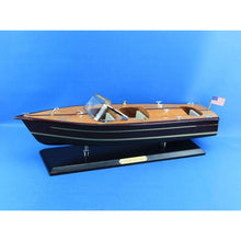 Handcrafted Model Ships Wooden Chris Craft Triple Cockpit Model Speedboat 20" Triple Cockpit-20