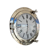 Handcrafted Model Ships Chrome Decorative Ship Porthole Clock 20" WC-1447-20-CH