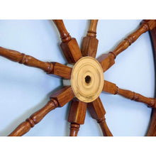 Handcrafted Model Ships Deluxe Class Wood and Brass Decorative Ship Wheel 36" SW-1714