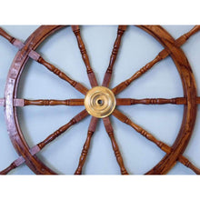Handcrafted Model Ships Deluxe Class Wood and Brass Decorative Ship Wheel 60 SW-60-BR