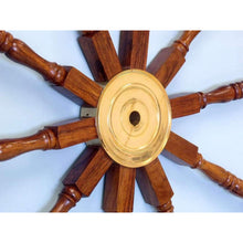 Handcrafted Model Ships Deluxe Class Wood and Brass Decorative Ship Wheel 60 SW-60-BR