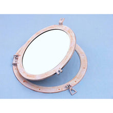 Handcrafted Model Ships Rustic White Aluminum Deluxe Class Decorative Ship Porthole Window 20" MC-1965-20-RW-W