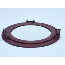 Handcrafted Model Ships Rustic Aluminum Deluxe Class Decorative Ship Porthole Mirror 24" MC-1967-24-RA-M