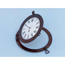 Handcrafted Model Ships Antique Copper Decorative Ship Porthole Clock 17" WC-1448-17-AC