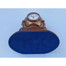 Handcrafted Model Ships Antique Brass Decorative Divers Helmet Clock on Rosewood Base 12" DH-0820-AN