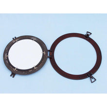 Handcrafted Model Ships Antique Copper Decorative Ship Porthole Mirror 20" MC-1965-20 AC - M