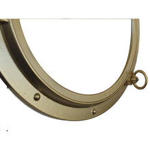 Handcrafted Model Ships Gold Finish Decorative Ship Porthole Window 24 Gold Porthole - 24 - W