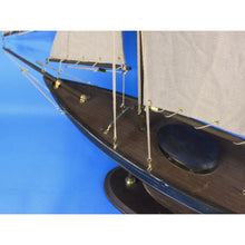 Handcrafted Model Ships Wooden Rustic Newport Sloop Model Sailboat Decoration 30" R-Newport-Sloop-30