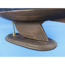 Handcrafted Model Ships Wooden Rustic Newport Sloop Model Sailboat Decoration 30" R-Newport-Sloop-30