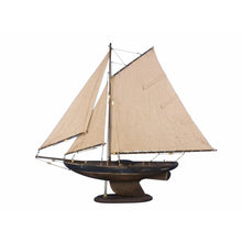 Handcrafted Model Ships Wooden Rustic Newport Sloop Model Sailboat Decoration 30" R-Newport-Sloop-30