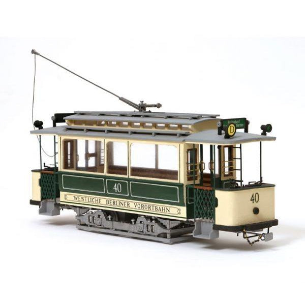 Occre Berlin Tram – Kit Modellino Scala 1:24 Del Tram Storico Di Berlino, Lungo 390 Mm, Con Dettagli Fedeli, Difficoltà Media