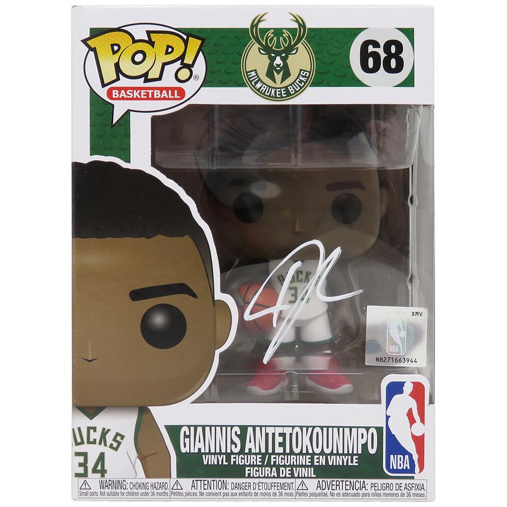 Schwartz Sports Giannis Antetokounmpo Signed Milwaukee Bucks NBA Funko Pop Doll #68ANTFUN200